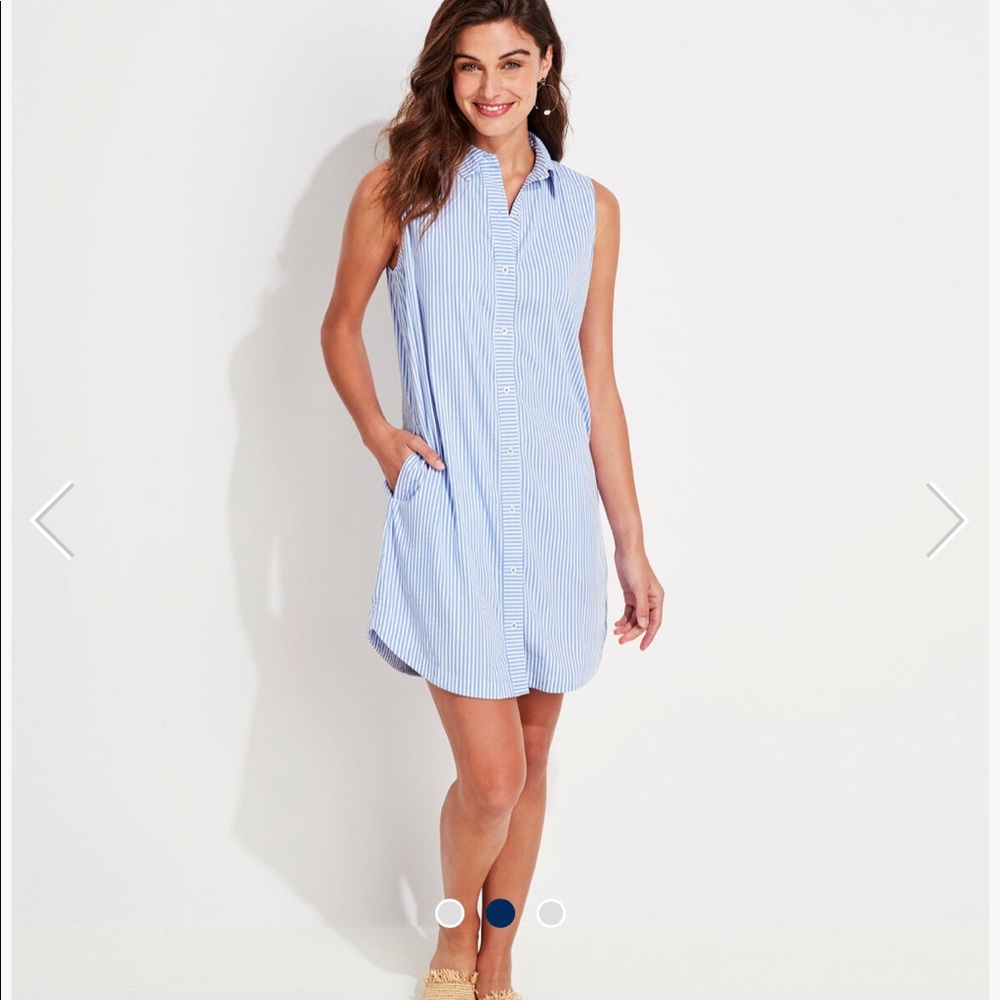 NWT Vineyard Vines Seersucker Margo Shirt Dress, 6